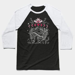 Cottagecore Red Mushroom Dark Academia Baseball T-Shirt